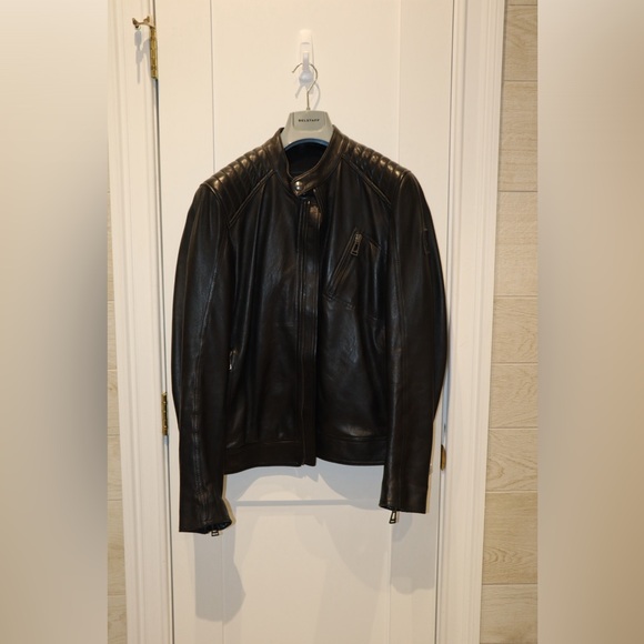 NWOT Men’s Belstaff V Racer Slim Fit Leather Jacket Size IT 52 - Picture 3 of 7